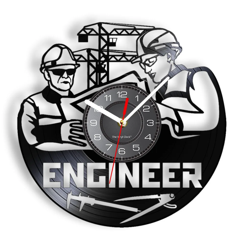 Engineer Structural Building Silent Wall Clock Professional Construction Drawing Art Home Decor Architectural Technician Gifts