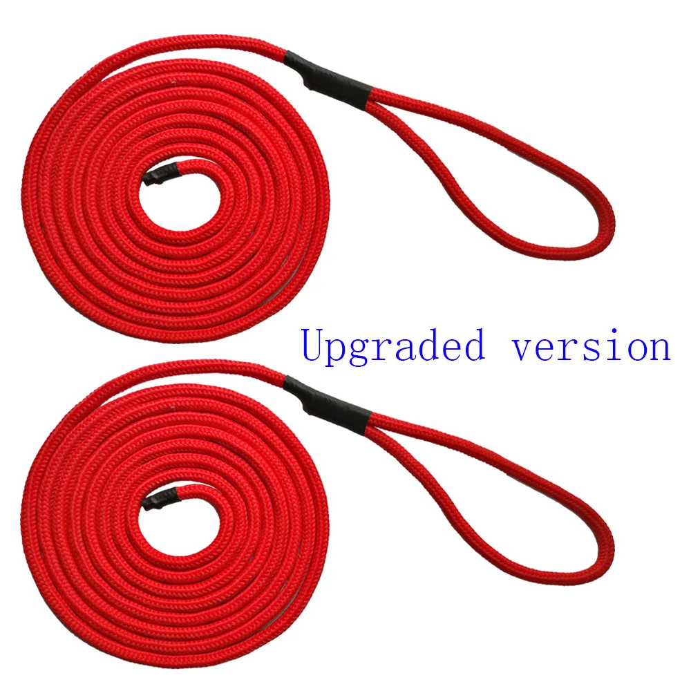 2PC 15FT 10.5MM Marine Boat Fender Dock Line Double Braid Anchor Mooring Rope