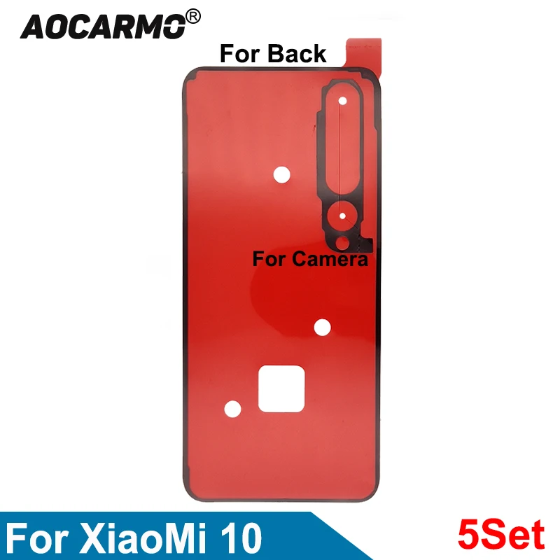 

Aocarmo 5 шт./компл. для XiaoMi 10 Mi 10 mi10 наклейка на заднюю камеру задняя крышка клейкая задняя крышка батарейный отсек клейкая лента