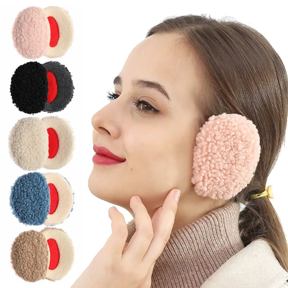 Windproof Winter Warm Fleece Thick Earmuffs Ear Warmers Ear Cover Bandless Ear Muffs