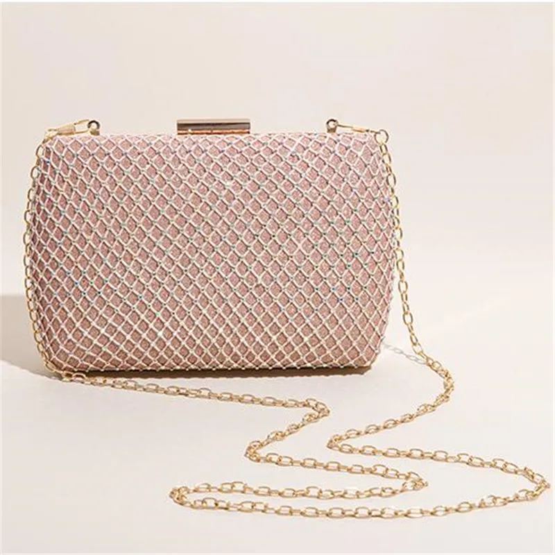 

2023 New Fashion Brand Women Diamond Clutch Purse Banquet Wedding Bags Mini Hollow Out Purse Drop Shipping