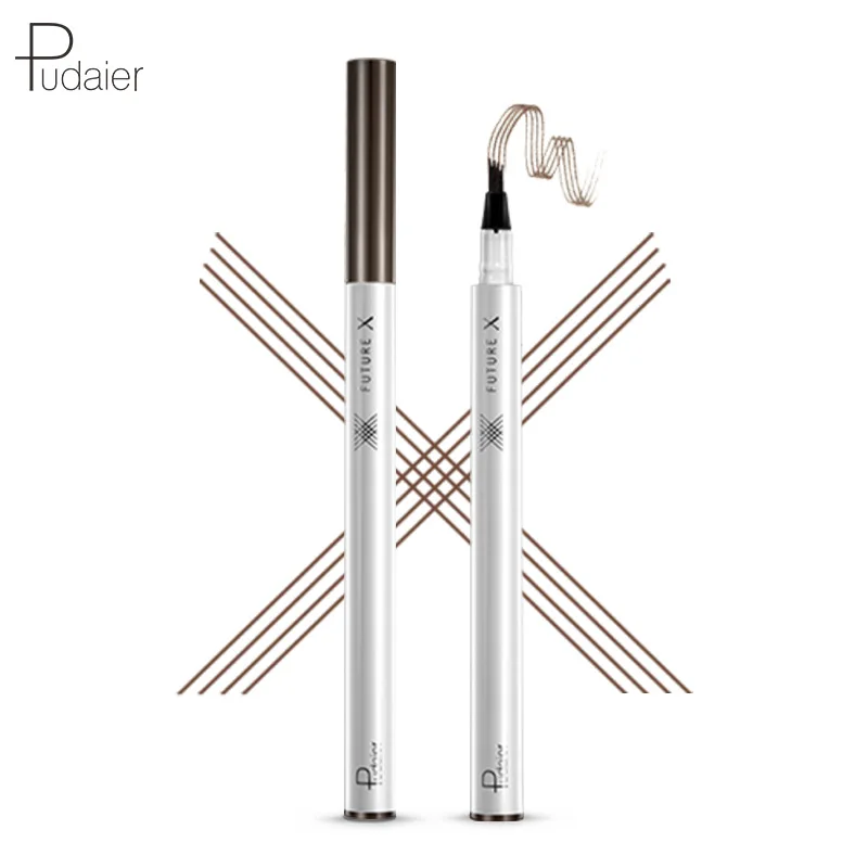 Pudaier Liquid Caner Eyebrow Pencil Micro-Carving 4-Fork Head Water-Proof 3-Dimensional Long-Lasting Color Natural Makeup Gift