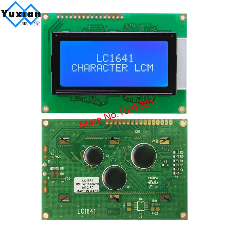 16x4 1604A Модуль символов ЖК-дисплея Белый Синий Зеленый Экран 5 В 87x60 мм LC1641 SPL780D1 Управление