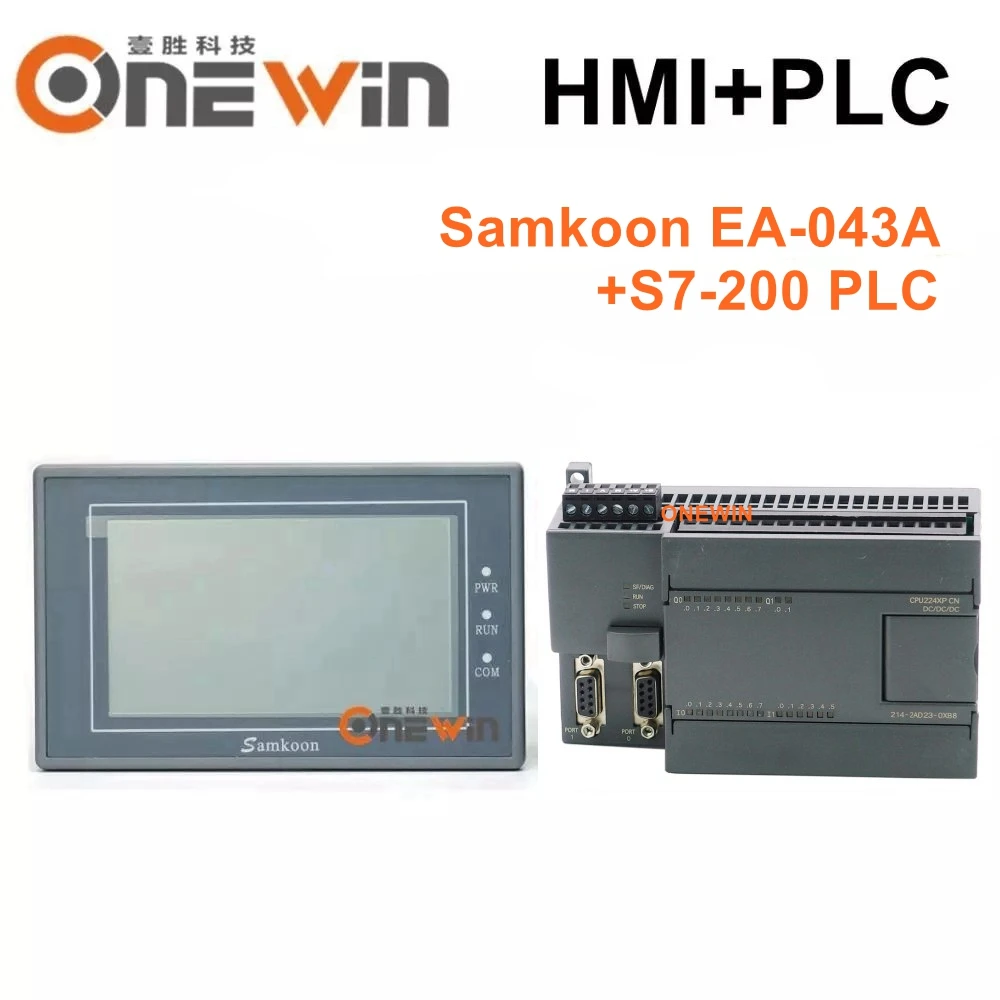 samkoon EA-043A HMI touch screen 4.3 inch and S7-200 series PLC industrial control board CPU222 CPU224 CPU226 CPU224XP