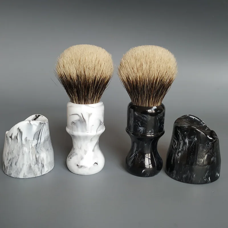 Dscosmetic Ink landscape two band badger hair shaving brush with shaving brush stand