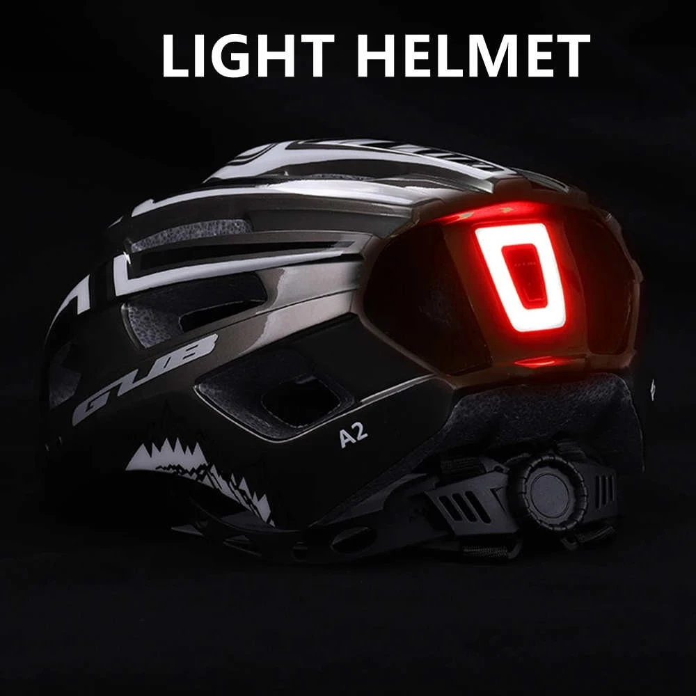 NEW Bicycle Helmet LED Light Rechargeable Intergrally-molded Cycling Helmet Mountain Road Bike Helmet Sport Safe Hat For Man