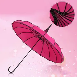 Windproof Folding Umbrella, UV Protective, Travel Umbrella, Wedding Party Fashion, Vintage Pagoda Umbrella