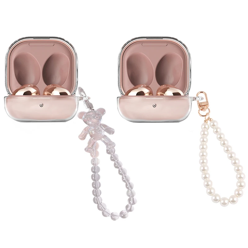 Чехол для Samsung Galaxy buds live / buds 2, роскошный чехол-брелок с защитой от падения, мягкий прозрачный чехол для наушников, чехол для телефона PRO hearphone