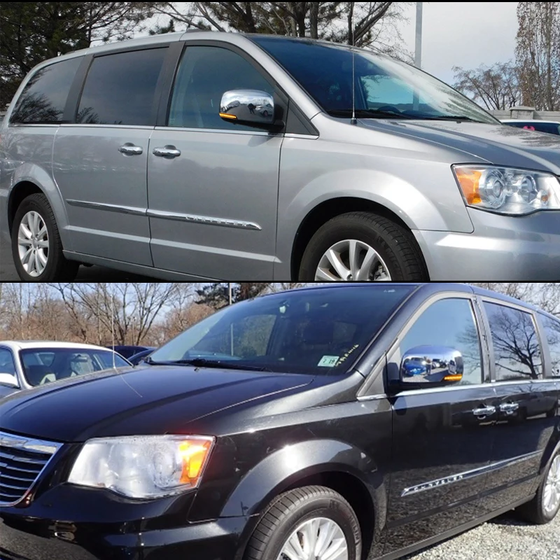 ل دودج جراند كارافان كرايسلر تاون كونتري فوياجر VW روتان متتابعة ديناميكية الجانب مصباح ليد للمرآة بدوره مصباح إشارة 2008-2018 #6