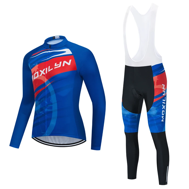 

Moxilyn Winter Thermal Fleece Cycling Jerseys Set Maillot Ropa Ciclismo Invierno MTB Bicycle Clothing Bike Clothes CT023