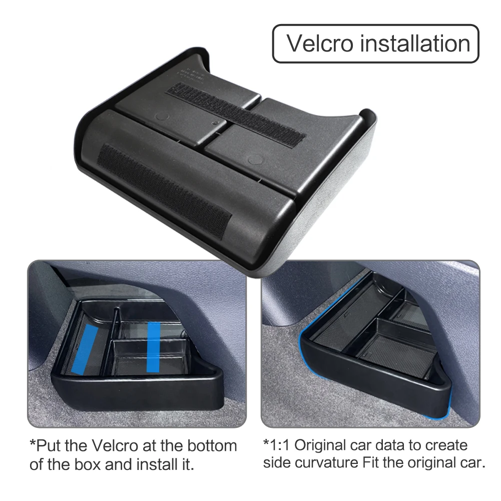 Smabee for VW Volkswagen ID.4 ID4 ID 4 Center Console Lower Storage Box Central Tray Organizer Car Interior Accessories Black