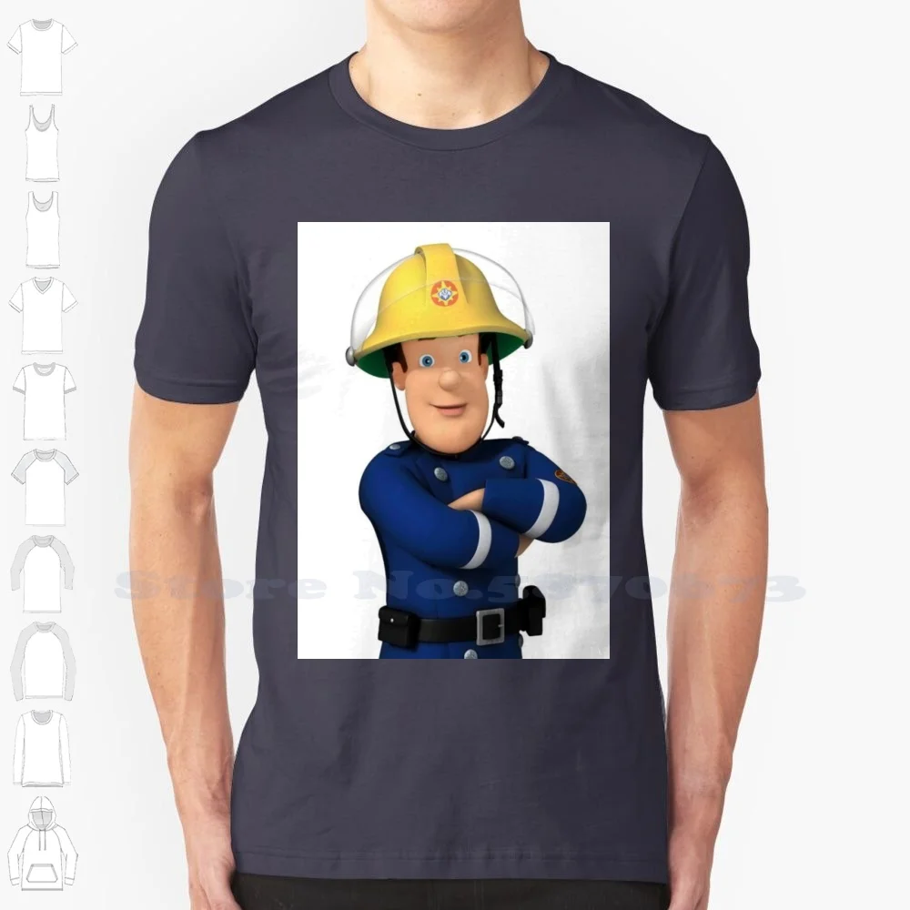 Fireman Sam Design 100% Cotton T-Shirt Fireman Sam Kids Birthday Ponty Pandy Trolls World Tour Cbeebies Kids Tv Tv