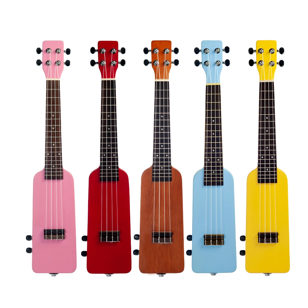 

23'' Okoume Ukulele Kit W/ Ukulele+String+Cable+Bag Mahogany Body Silent Electric Ukulele Concert Uke Travel Guitar