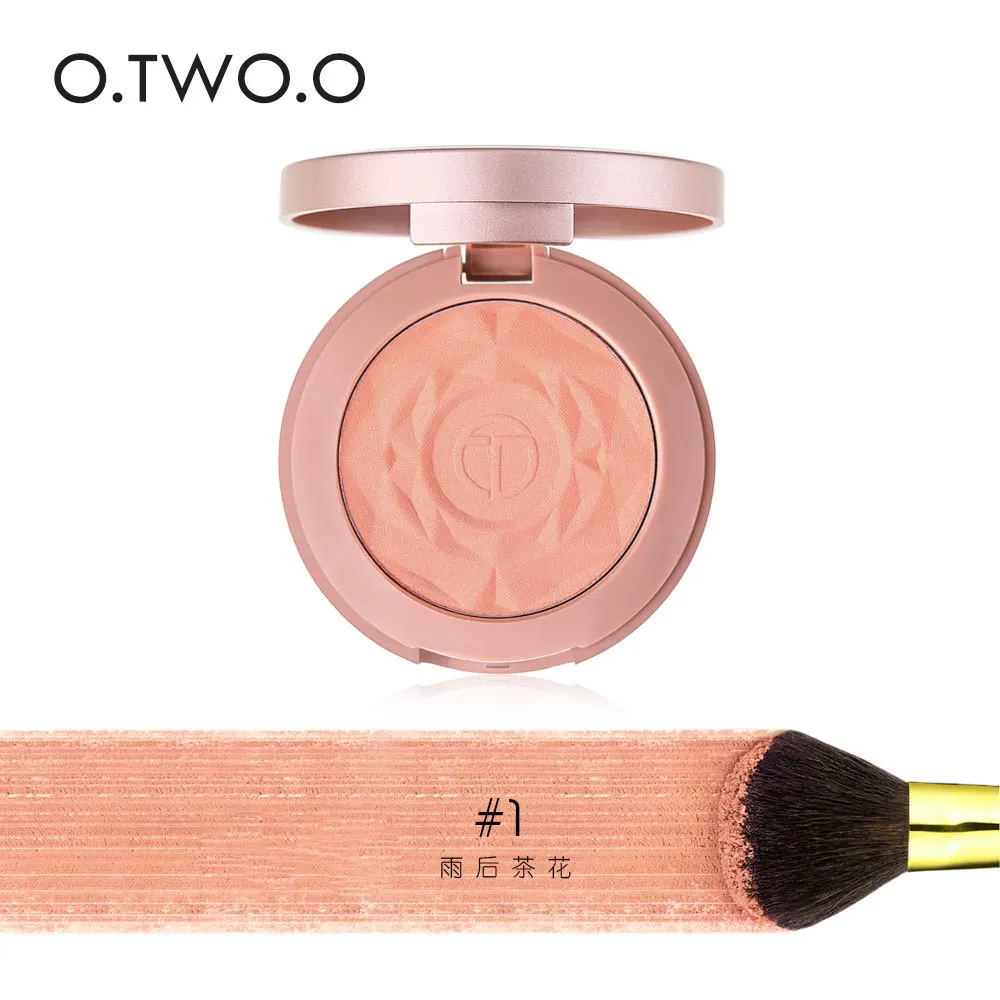 O.TWO.O Monochrome Blush Nude Makeup Baked Powder Modified Brighten Flesh Color Long-lasting Rouge 6 Color Selectable 9120