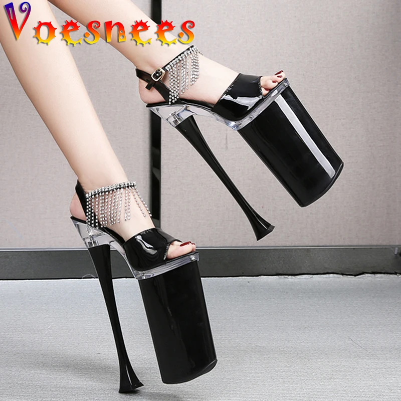 

Voesnees Stiletto Heel Women Shoes Sexy Platform Summer 2021 Female Super High Heel Sandals Thin Heels 26cm Ladies Wedding Shoes