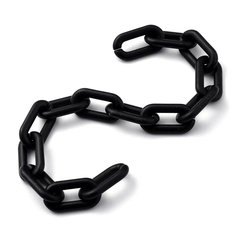 40cm Acrylic Plastic Chain Frosted Spray Paint Imitation Metal Chain Glasses Mask Accessories Diy Necklace Bracelet Making Chain