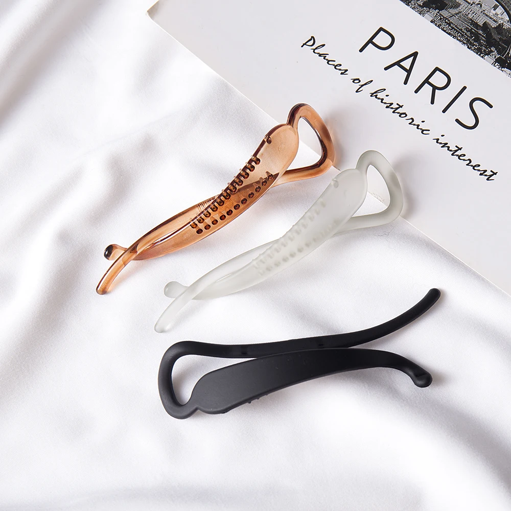 FORWOT กล้วยผมคลิปอะคริลิคผม Claws Hairpins Barrette ปูสีทึบหางม้าสําหรับหญิงสาวอุปกรณ์เสริมผมแถบคาดศีรษะ