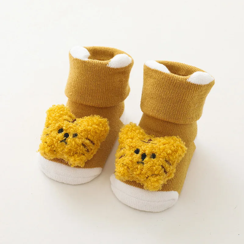 Newborn Baby Girl Boy Cute Cartoon Animal Socks Non-slip Kids Floor Socks Winter Warm Socks for Infant Toddler