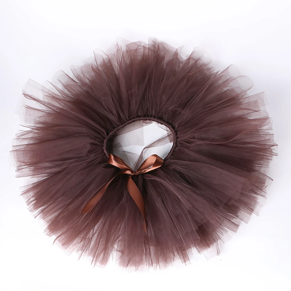 Brown Bear Tutu Skirt Outfit for Baby Girls Christmas Halloween Costumes Children Animal Skirts Girl Birthday Dance Tutus 0-14Y