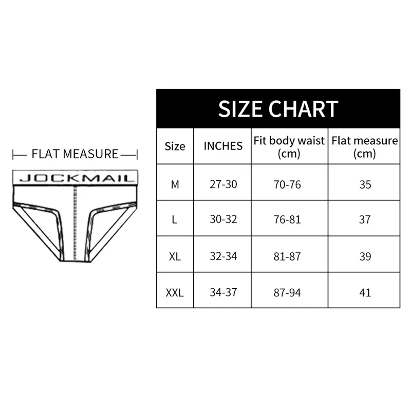 JOCKMAIL Men\'s Underwear Briefs Cotton Low Rise White Black Soft Underpant,Rainbow Sexy Gay Men Underwear Mesh Transparent Slip