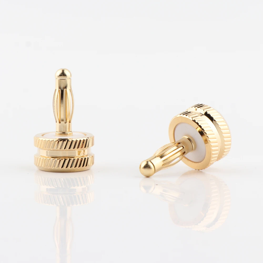 4/8/12 Stück RCA Noise Stopper, vergoldete Lautsprecher-Anschlusskappen, High-End-Messing Noise Stopper, vergoldet CA7005(g) – Detail 2