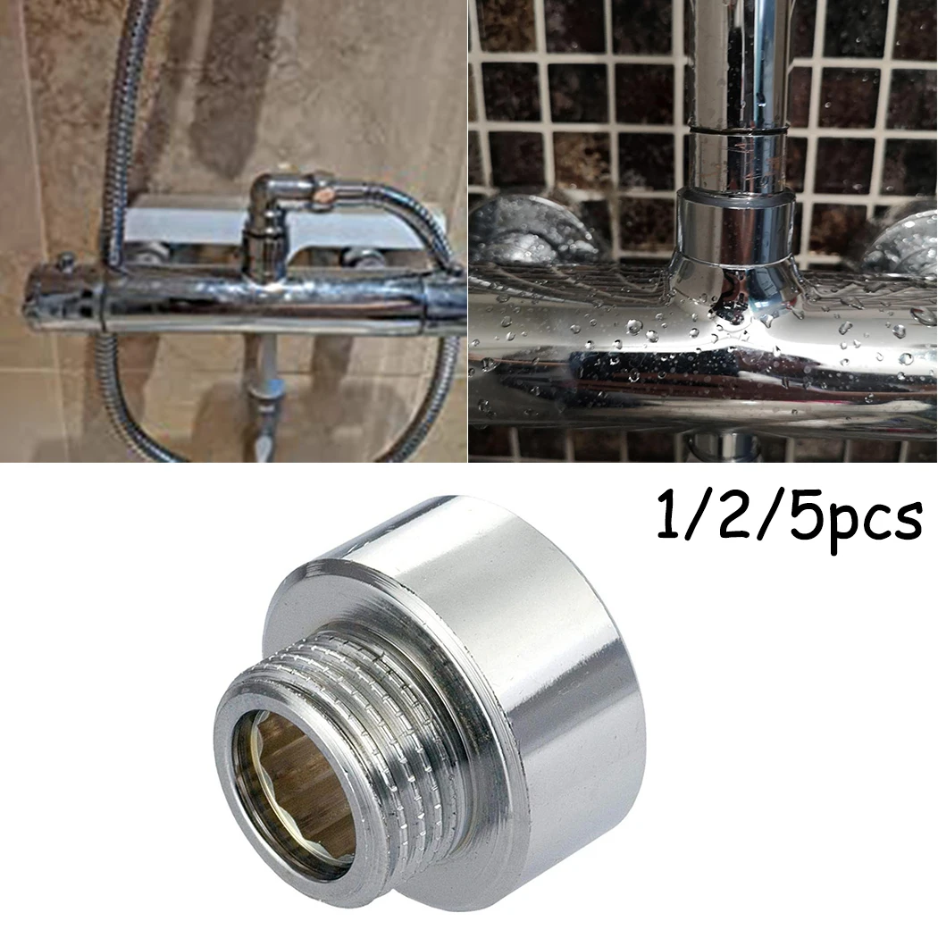 Adaptateur de tête de tuyau de douche, raccords de tuyau, 3/4 "X 1/2", femelle X mâle, chrome Beverer, accessoires, 1/2 pièces