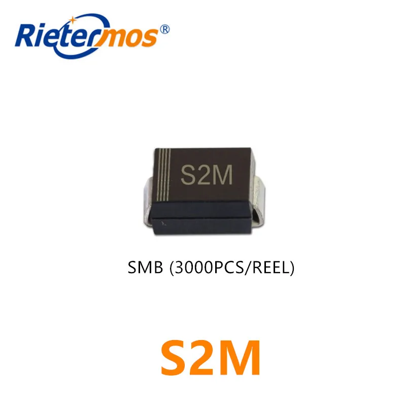 

3000PCS S2M S2MB SMB DO214AA 2A1000V HIGH QUALITY