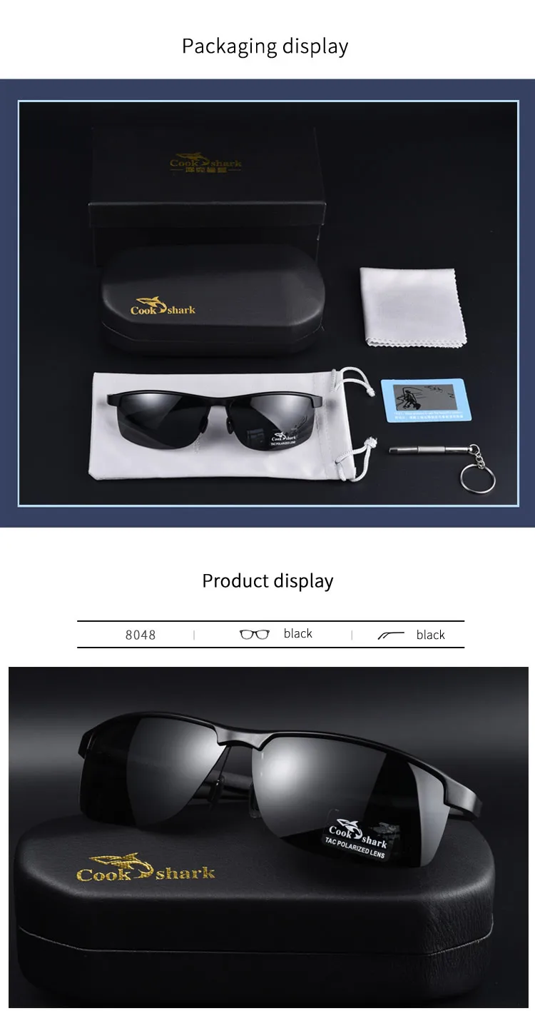 Kochen Shark Sonnenbrille männer Spezielle Gläser für Fahren Tag und Nacht Farbe Ändern Sonnenbrille Polarisierte Fahrer Fahren Spiegel – Detail 9