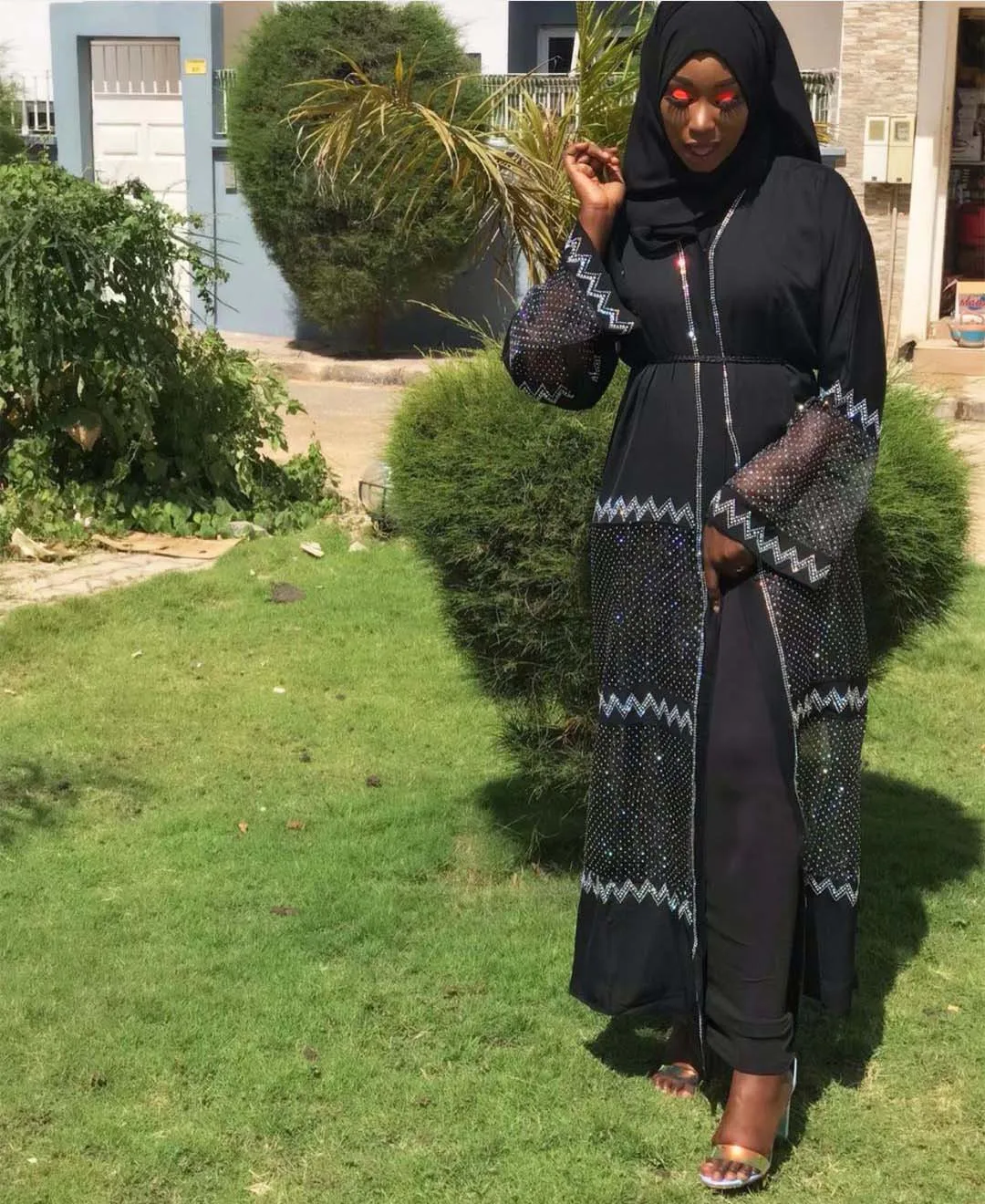 African Dresses for Women 2021 Summer African Women V-neck Long Sleeve Plus Size Long Dress African Clothes for Women