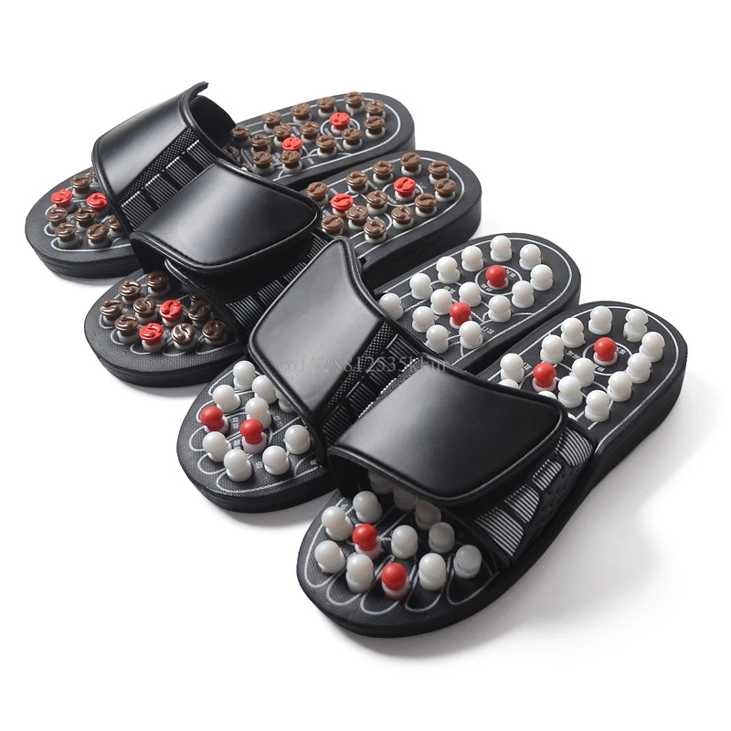 Foot Massage Slipper Foot Care Massager Rotating Acupuncture Height Adjustable Foot Relax Massager Shoe Sandal Reflex Slippers