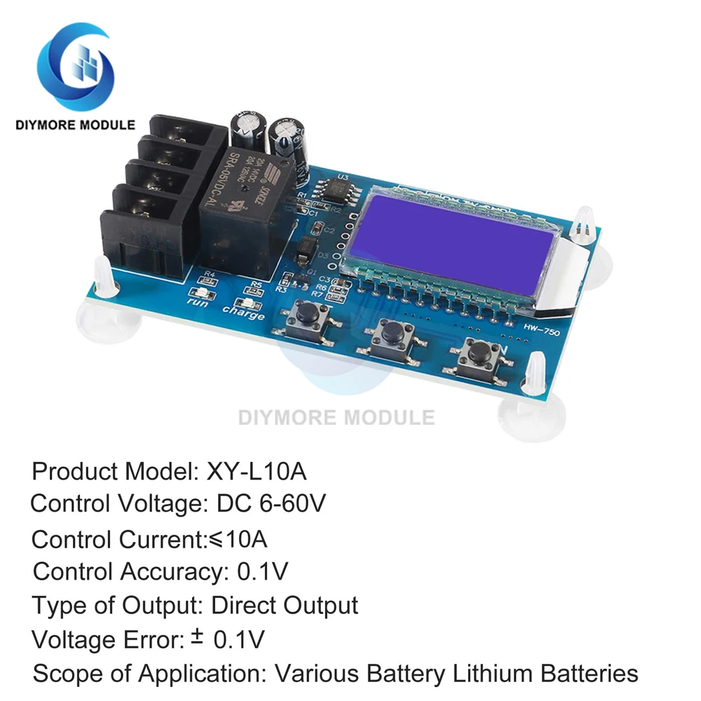 10A 30A 6-60V Lead-acid Lithium Battery Charger Control Module Automatic Charging Control Overcharge Protection Controller Board