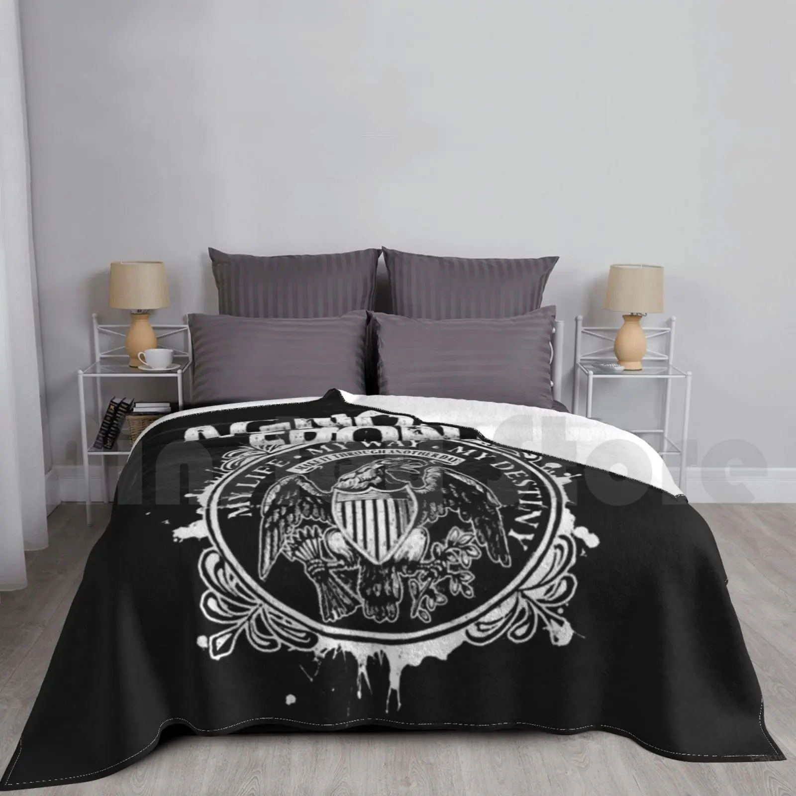 Agnostic Blanket For Sofa Bed Travel Agnostic Front Rock Band Usa Hardcore New York Eagle Punk Black Flyer Hc