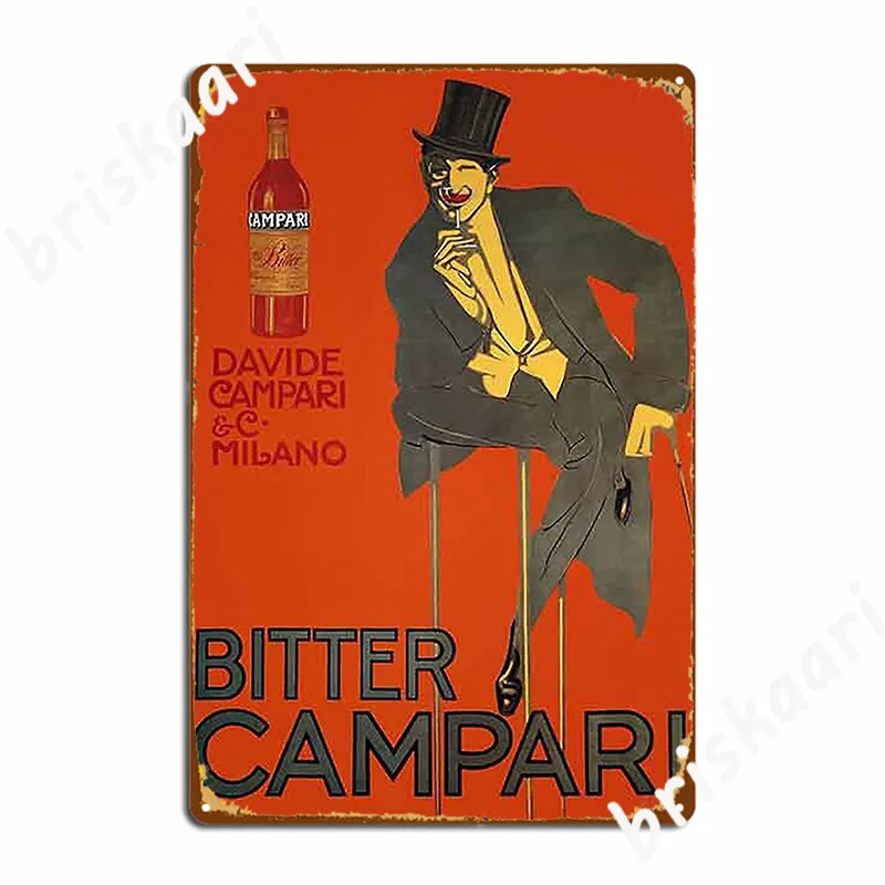 Bitter Campari Metal Sign Poster Retro Wall Mural Party Tin Sign Posters