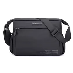 Bolsas mensageiro multifuncionais para homens, bolsas de ombro pequenas, estilo impermeável, bolsas crossbody de moda casual