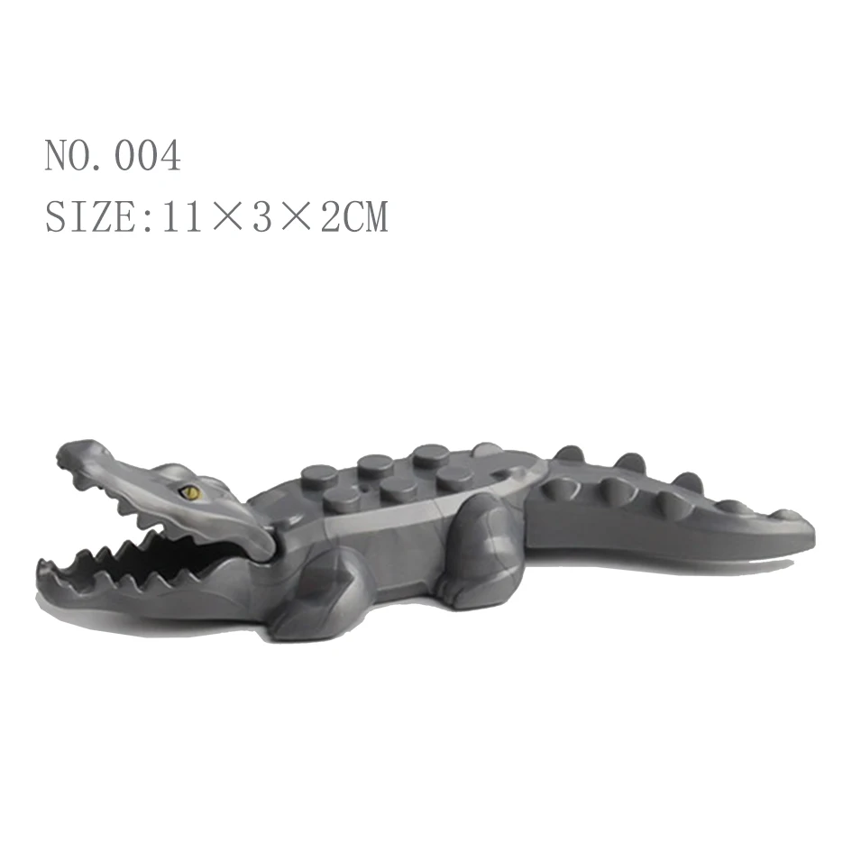 Tier Bausteine Modell Krokodil Leopard Lernspiele Figur Ziegel Spielzeug für Kinder Kinder