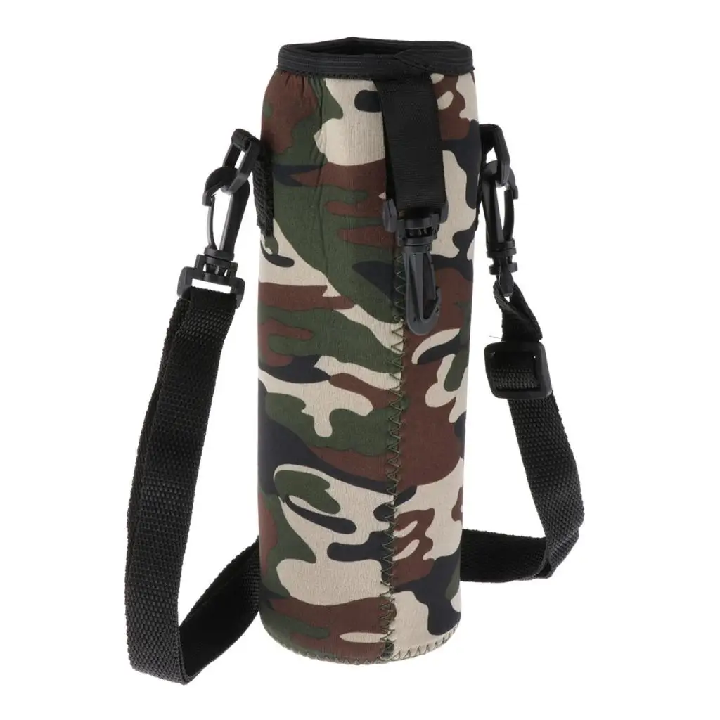 Insulated Sport Water Bottle Cover Neoprene Insulated Sleeve Bag Case Pouch Camouflage Water Bottle Storage Sleeve Accessories