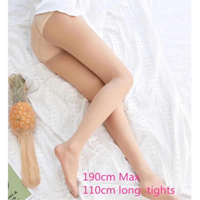 190cm   Tall  Women 3D Lengthening  Hard  To  Cut Stockings   Thin Summer    Flesh-colored Pantyhose