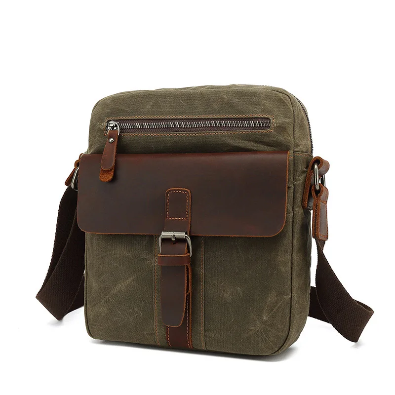 Imagem -03 - Bolsa de Couro Crazy Horse Vintage Mala de Carteiro para Homens Pasta de Laptop Crossbody