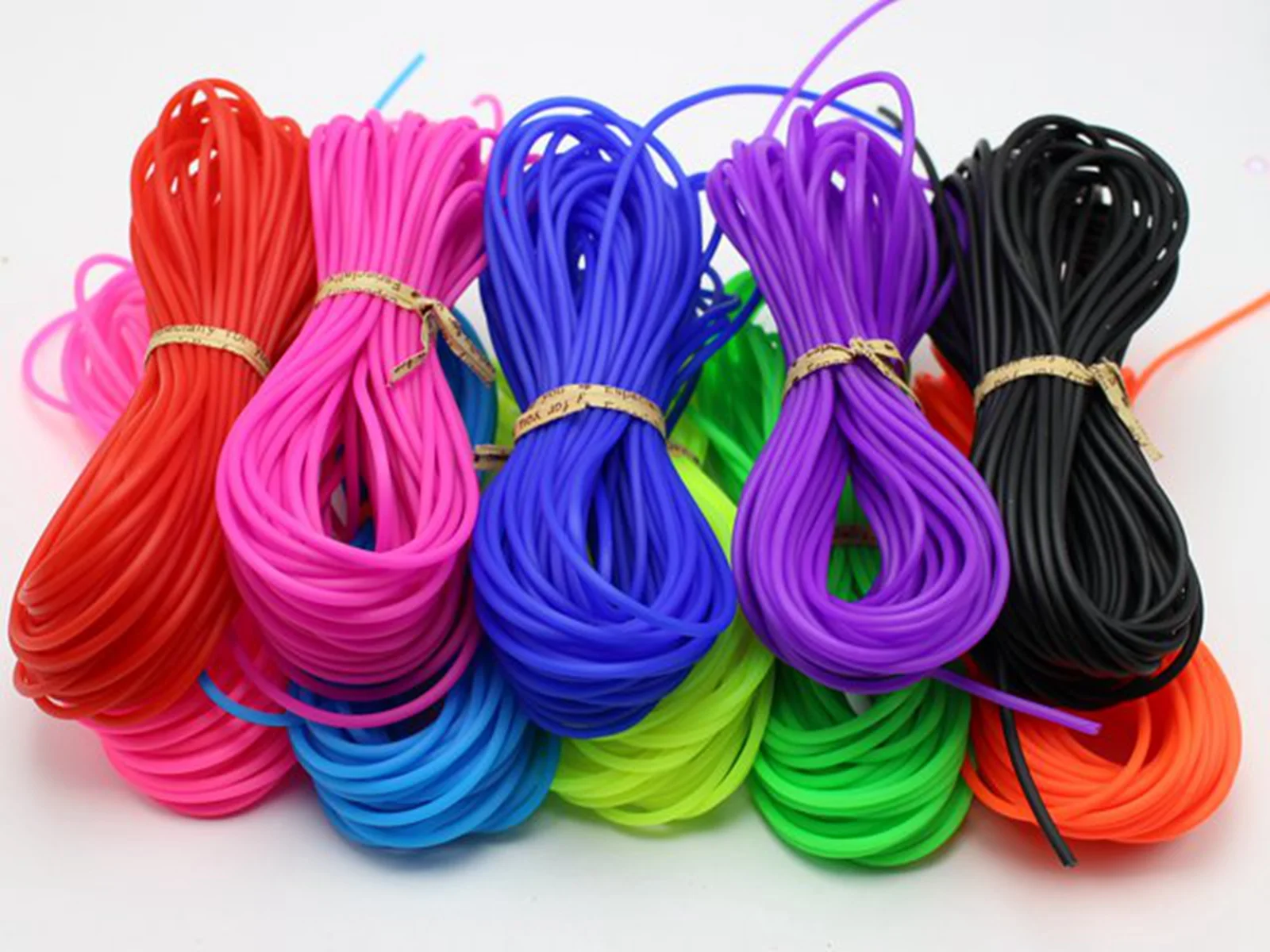 100 Meter 2mm Soft Hollow Rubber Tubing Jewelry Cord Cover Memory Wire 10 Color