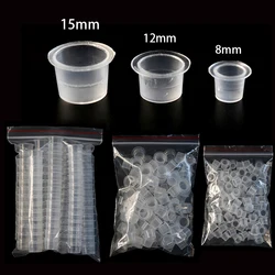 100 Pieces of 8/12/15 Mm Size Laboratory Beaker Tattoo Ink Cup Supply Teaching Equipment Professional Permanent Accessories