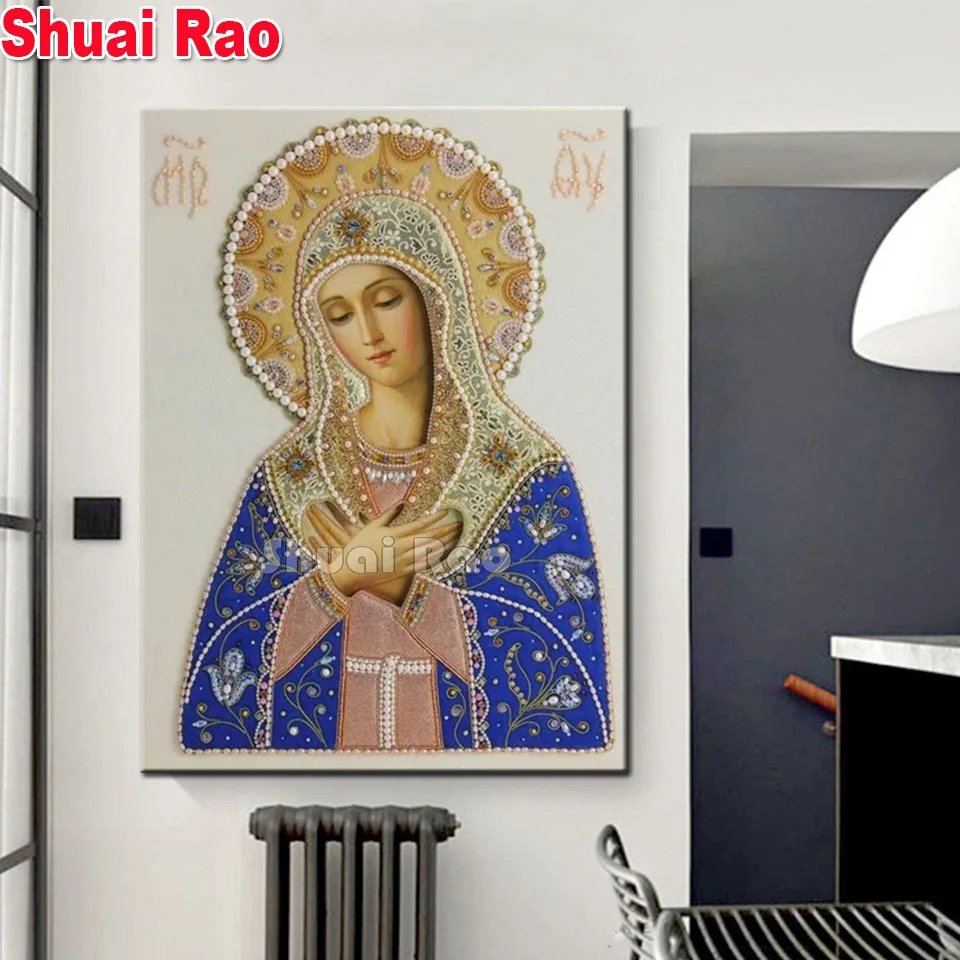 Virgin Mary and Madonna painting mosaic diamond painting full,square,round diamond embroidery Icon of the Mother of God,