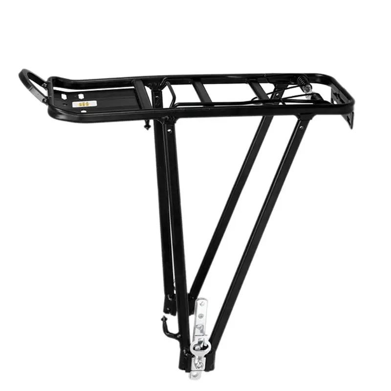 Heavy Bicycle Bike Rear Shelf Aluminum Alloy Frame Bracket Black Adjustable Luggage Rack Strong bearing capacity easy to install