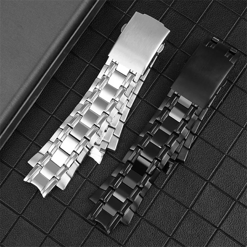 Stainless Steel Watch band For Casio 5345 EF539 EF-539 EFR-539BK EFR-539D Bracelet EDIFICE Fine Steel Watch Strap 27*16mm Silver