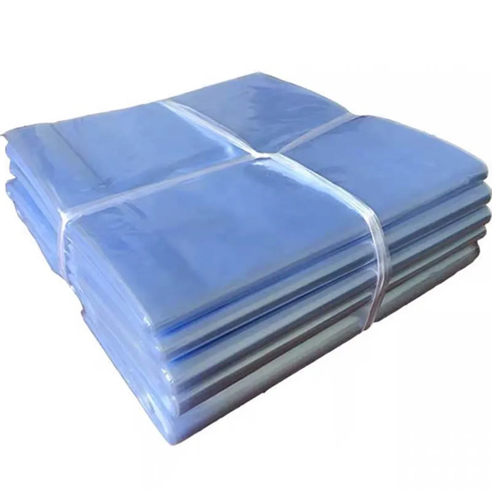 100Pcs/Lot PVC Plastic Heat Shrinkable Bag Open Top Disposable Recyclable Gift Craft Sundries Cosmetics Electronic Pack Pouches