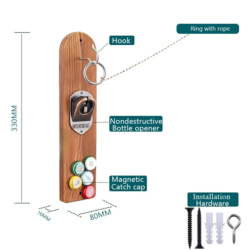 

Play Platoon Hook And Ring Game With Bottle Opener And Magnetic Cap Catch - Ring Toss Game For Adults Multi-use