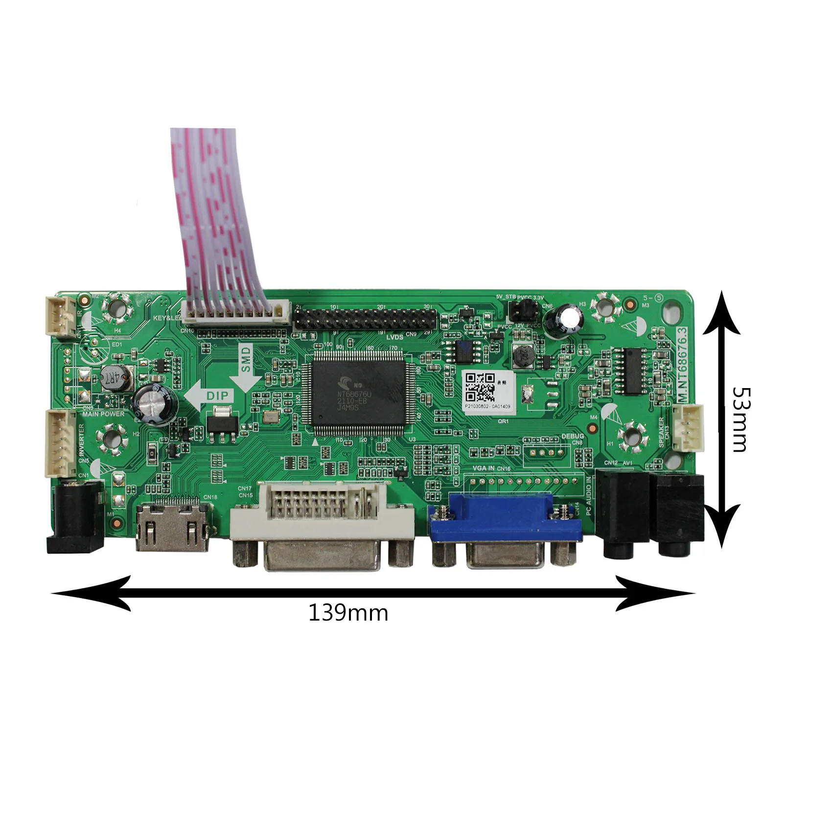 HD-MI VGA LCD Board Work For 32inch 1920x1080 HV320FHB-N10 TFT-LCD TV Monitor，Arcade Cabinet Machine /Virtual Pinball Displays