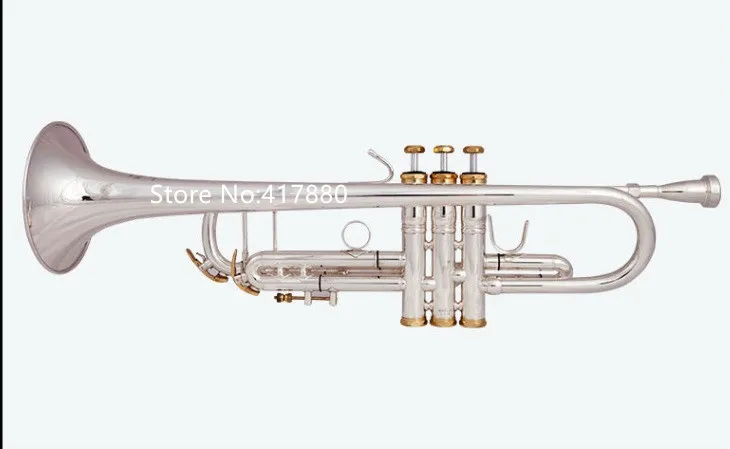 

New Arrival High Quality Bach LT197GS-77 Bb Small Trumpet Gold silver Two Colors Professional Music Instruments