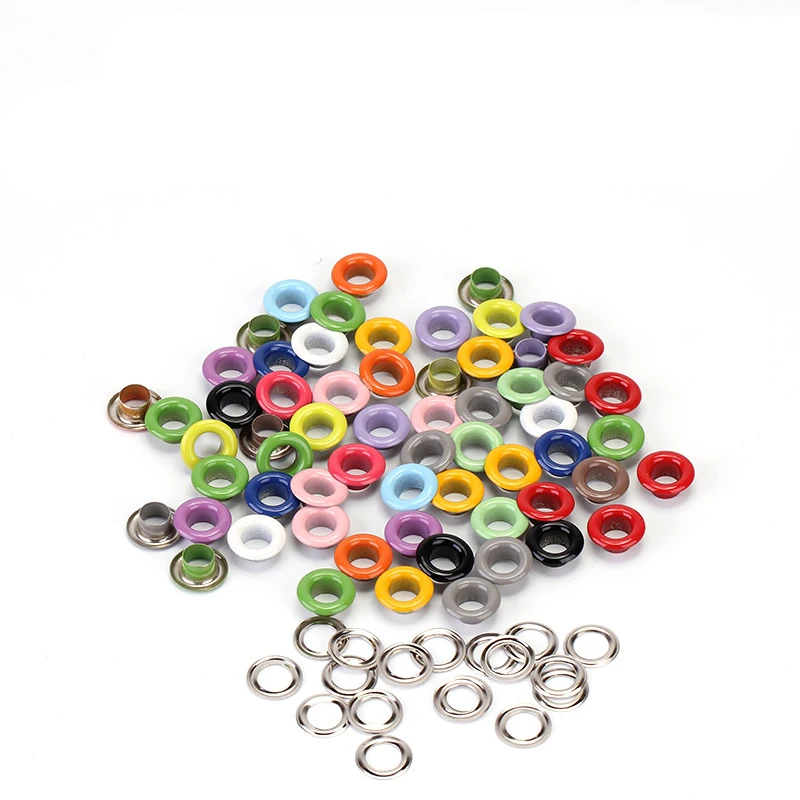 50 sztuk otwór 3mm metalowe mieszane kolor oczko do album do scrapbookingu DIY koronki torba na buty etykiety odzież akcesoria mody i rzemiosło skórzane