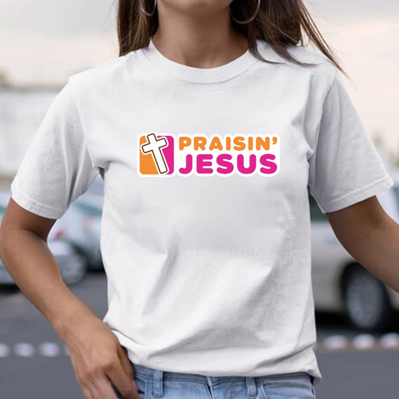 Jesus T-shirt Christian Cross Religious Tops Women Men Faith Clothes Pray Holy God Lady Tee Vintage Streetwear Poleras Mujer