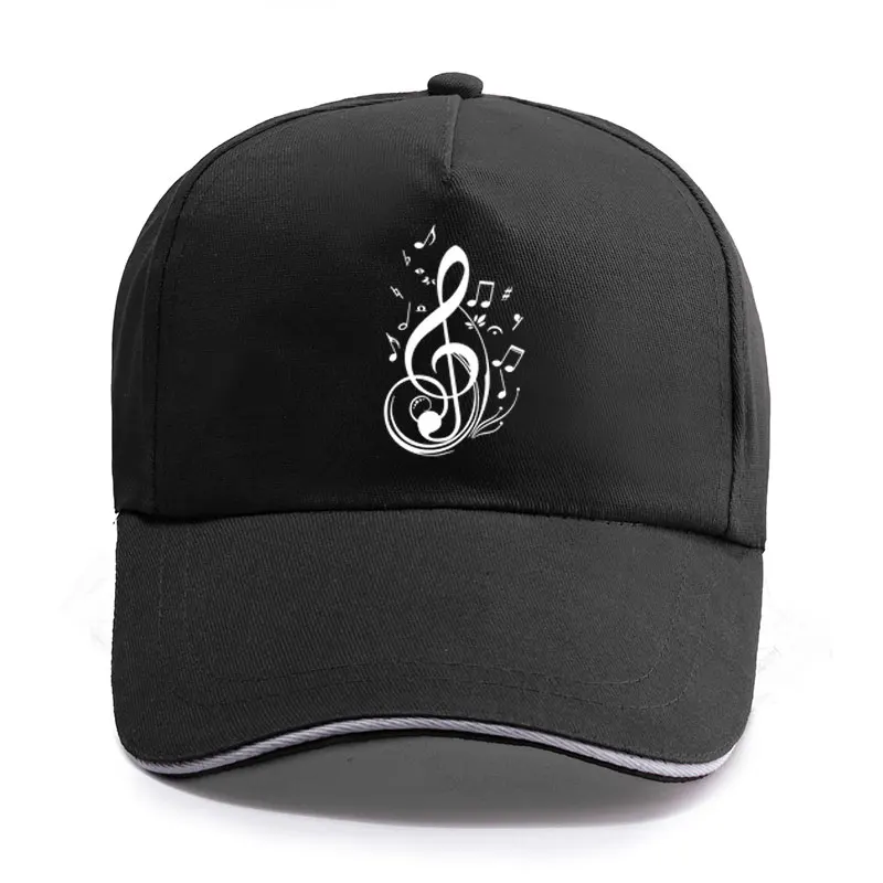 New funny Musical Notes Living Print Baseball Cap Unisex Women Men Casual Cotton Hat Snapback Hats Trucker Caps Sun-Hats